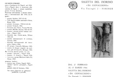 Giuseppe Pirozzi alla Saletta del Fiorino, Firenze 1964